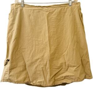 Collections Etc Camel Khaki Tan Brown Skorts with Pockets Cotton Linen Size XL